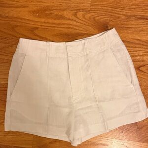 Madewell High Waist Cream Shorts
